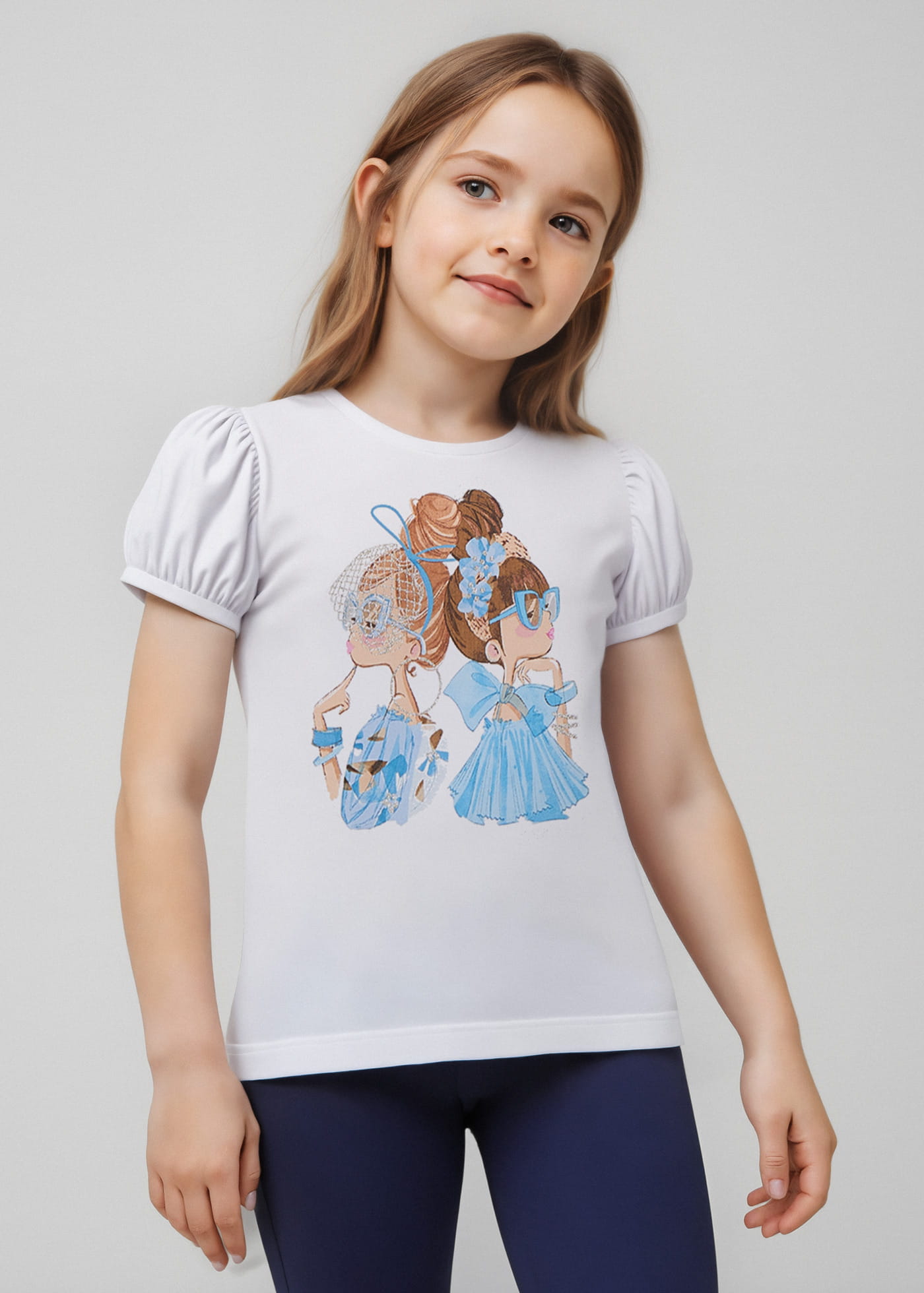 Koszulka z krótkim rękawem i motywem lalek dla dziewczynki Mayoral ostatni rozmiar 116